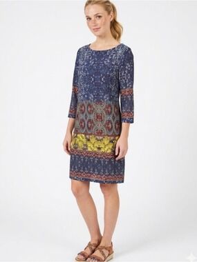 Isle by Melis Kozan Geometric Boho Pattern Dress - Size Medium